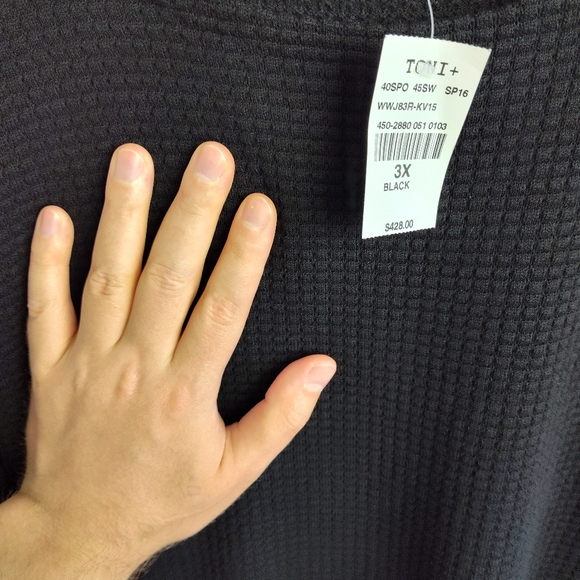 NWT Lafayette 148 Sleeveless Sweater Black Pullover textured vest new plus 3X - Picture 10 of 13